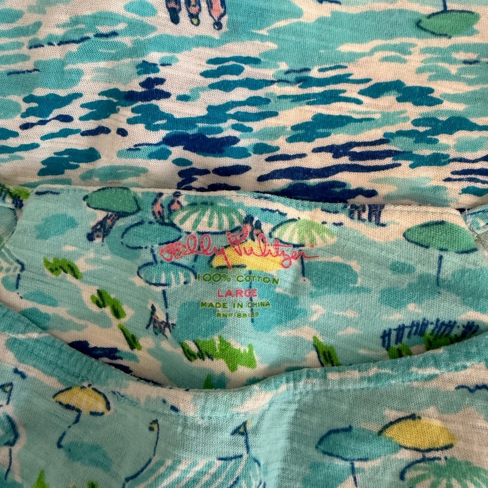 Lilly Pulitzer Blue and Green Dress